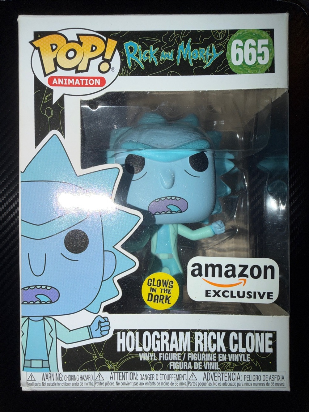 Pop! Animation Rick and Morty #665 Hologram Rick Clone (Glows in the Dark)